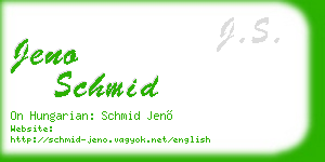 jeno schmid business card